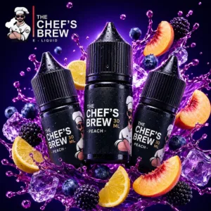chefs brew peach nic salt 30ml 36mg premium e liquid